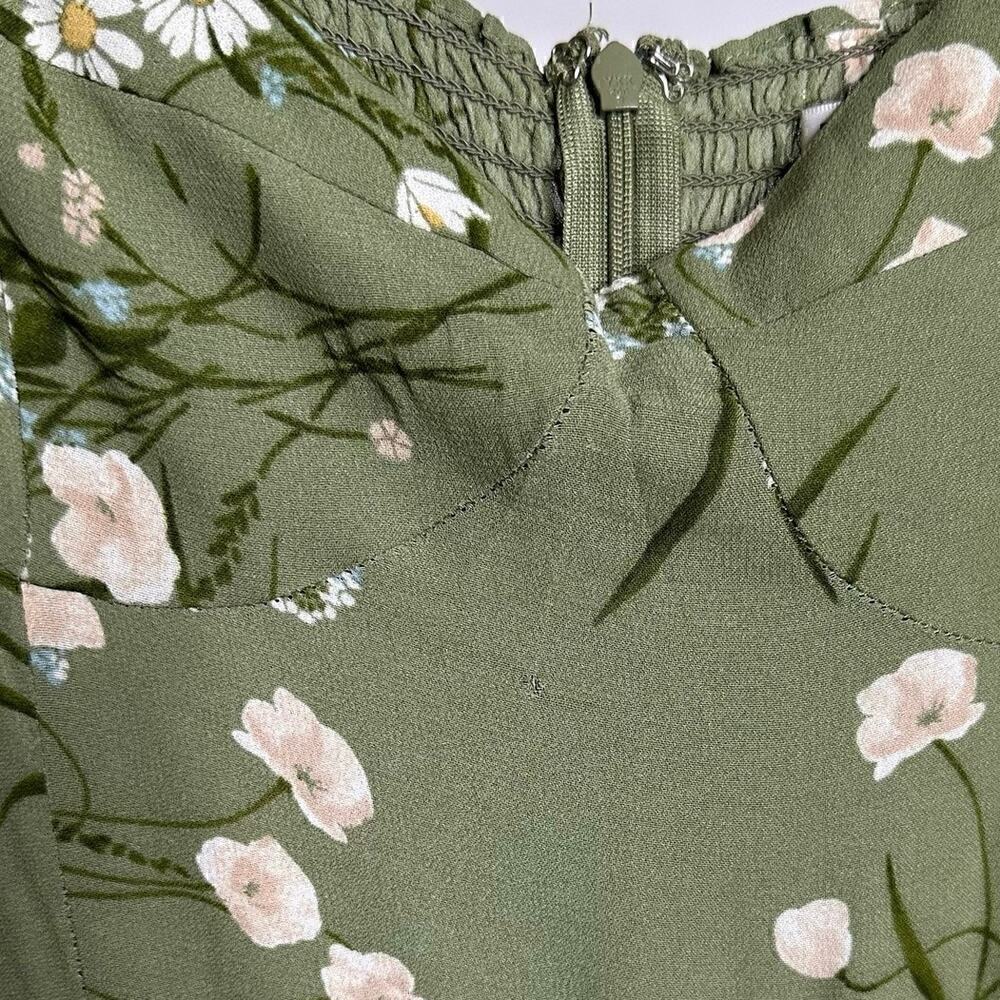 NWT Reformation Courtney Dress in Bonita Women's Green Size 12 - Picture 8 of 8